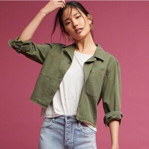 Sanctuary by Anthropologie Utility Cropped Jacket NWT Military
